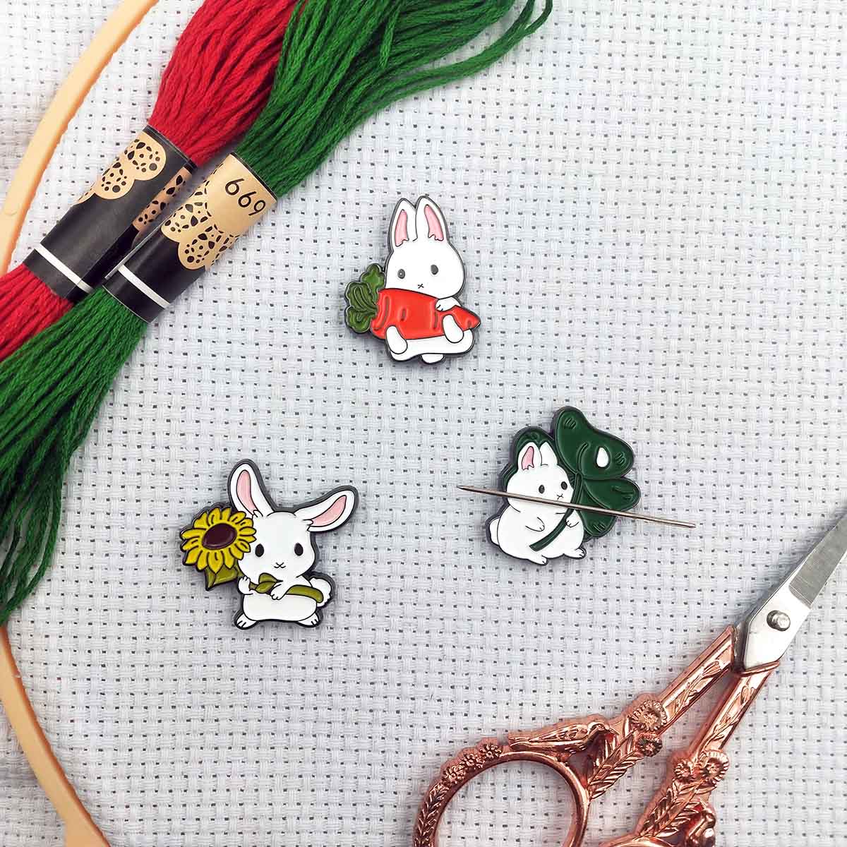 Needle Minder Magnet - Nadelhalter für Kaninchen, Hasennadelhalter für Kreuzstich,