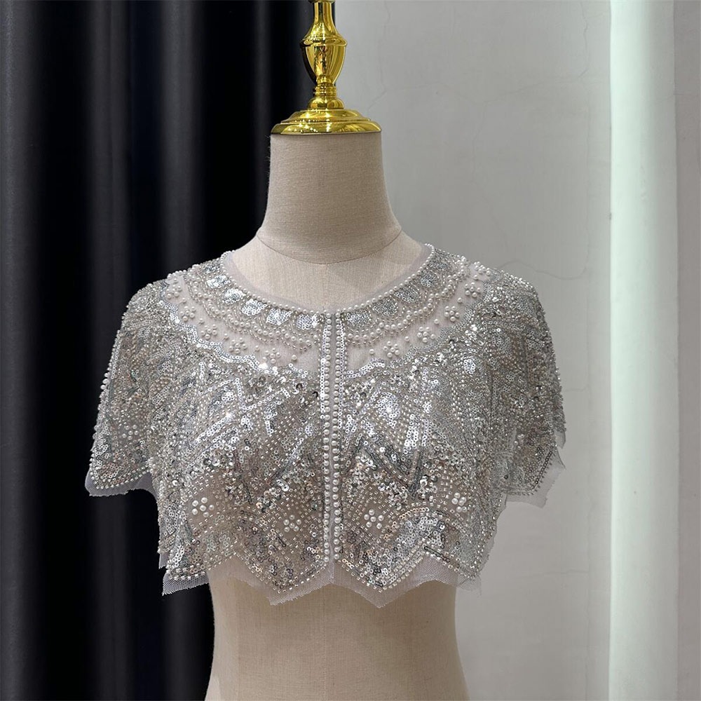 Embroidery Shawl - Vintage Pailletten-Verzierter Flapper-Schal Perlenbesetzter 1920er Jahre