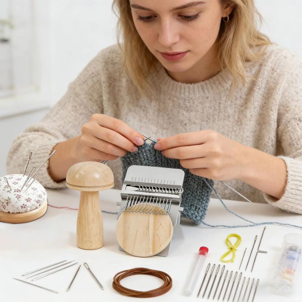 Embroidery Egg - DIY-Handwerksset zum Ausbessern von Socken, Ei-/Pilzförmiges