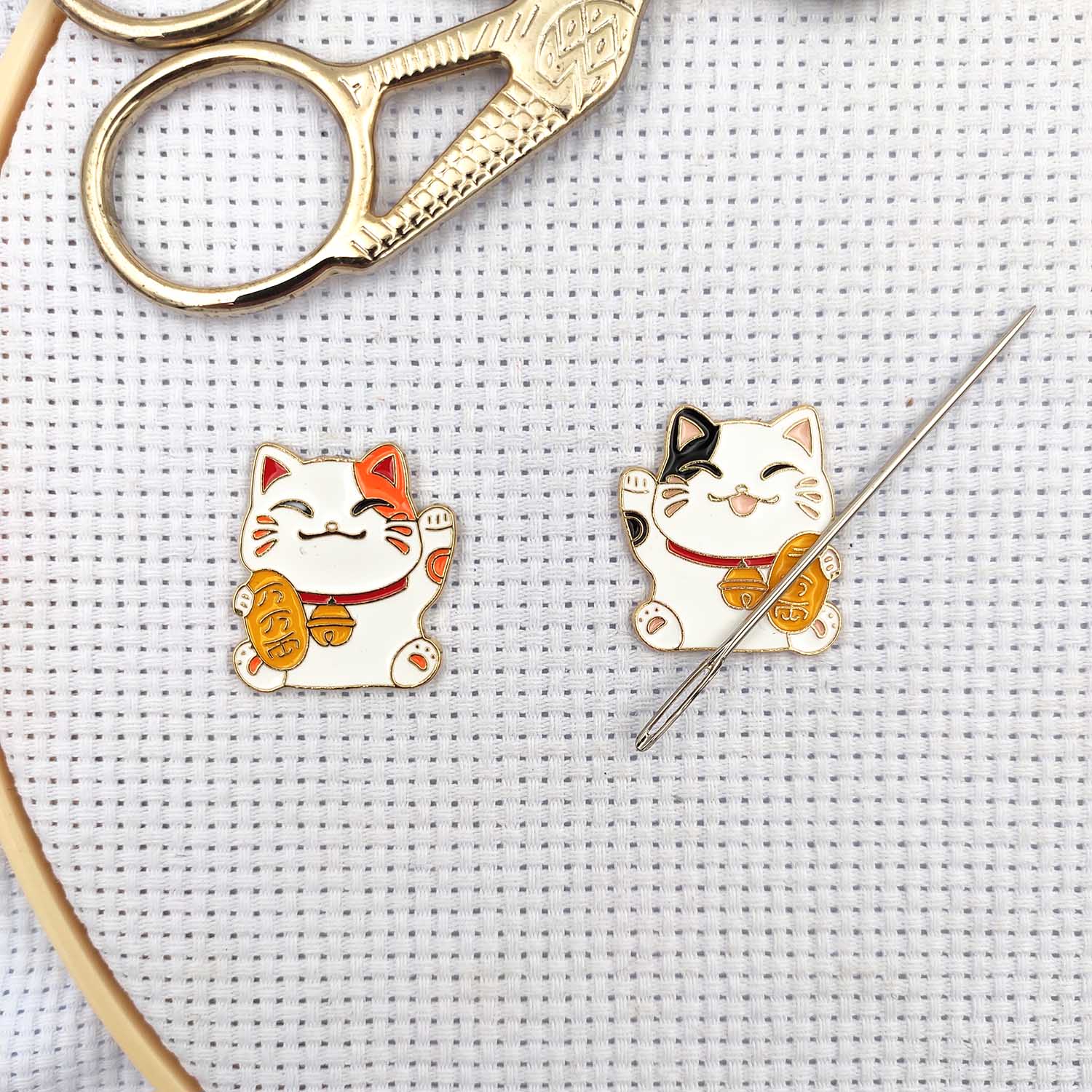 Needle Minder Magnet - Fortune Cats Magnetnadel Minders für Kreuzstich-Set