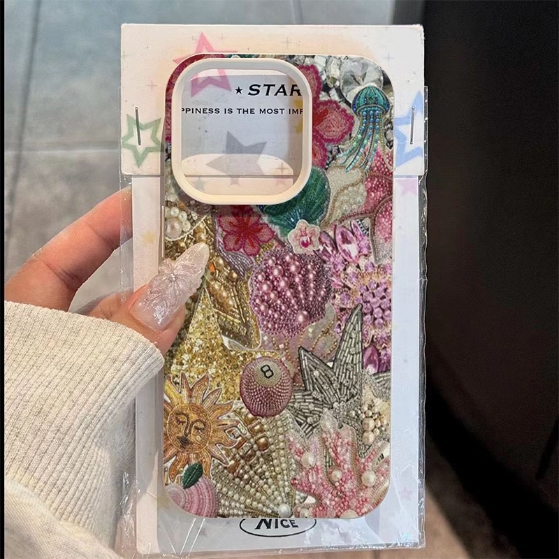 Embroidery X Pattern - Ozeanperlen-Stickmuster Handyhülle für iPhone 17 16