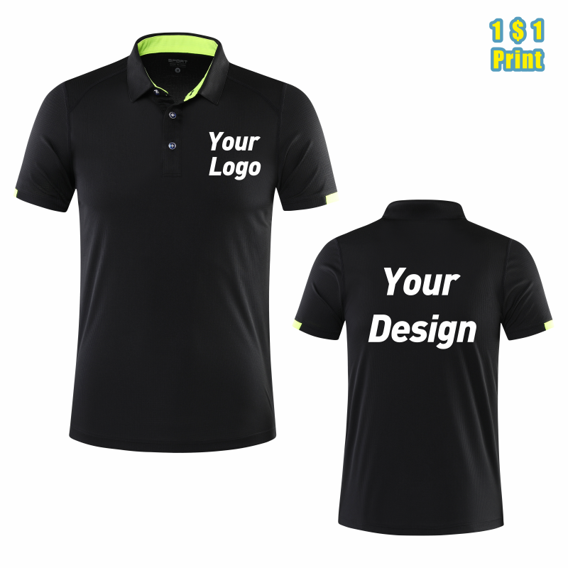 Embroidery Men Shirt - Schnell trocknendes, atmungsaktives Sport-Poloshirt mit individuellem