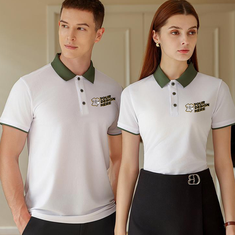 Embroidery Men Shirt - Farbblock-Poloshirt – kostenloser Logo-Druck, individuelle Stickerei,