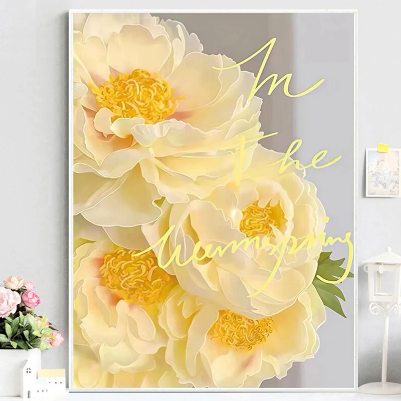 Embroidery Yellow Flower - Gelbe Blumen 5D Diamant Malerei voller