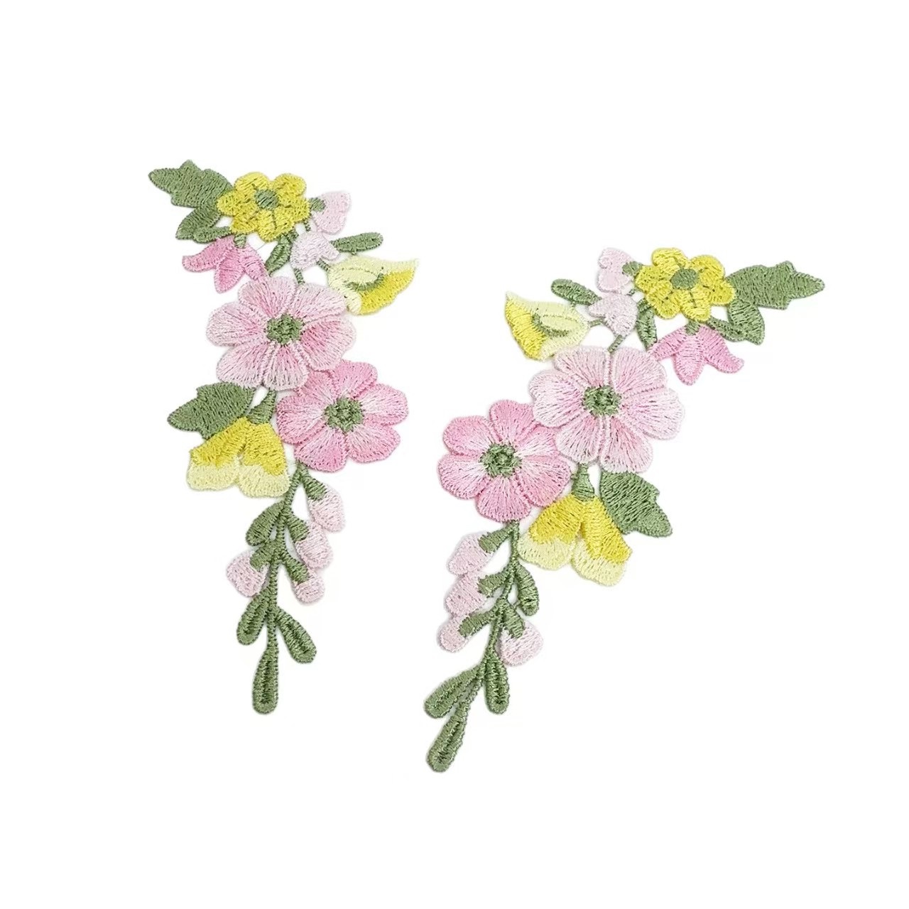 Embroidery Yellow Flower - 10 Teile/los 5,5*13 cm Rosa Gelb