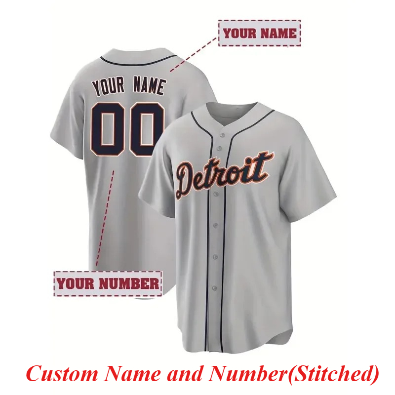 Embroidery Men Shirt - Personalisierter Name und Nummer Herren-Baseballtrikot mit