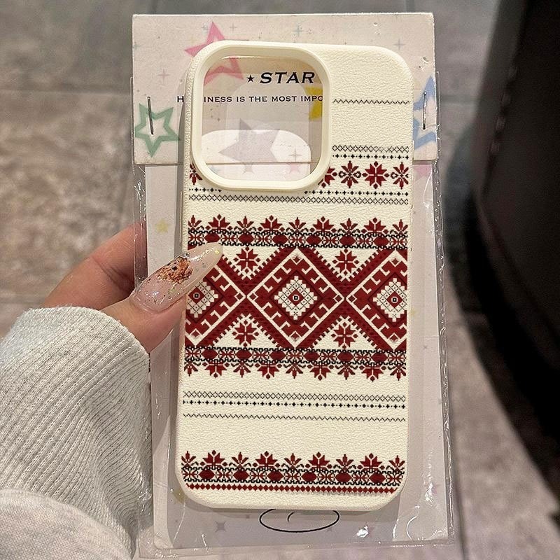 Weiße Lychee-Muster Rot-Weiße  – Embroidery X Pattern Bewertung und Preis