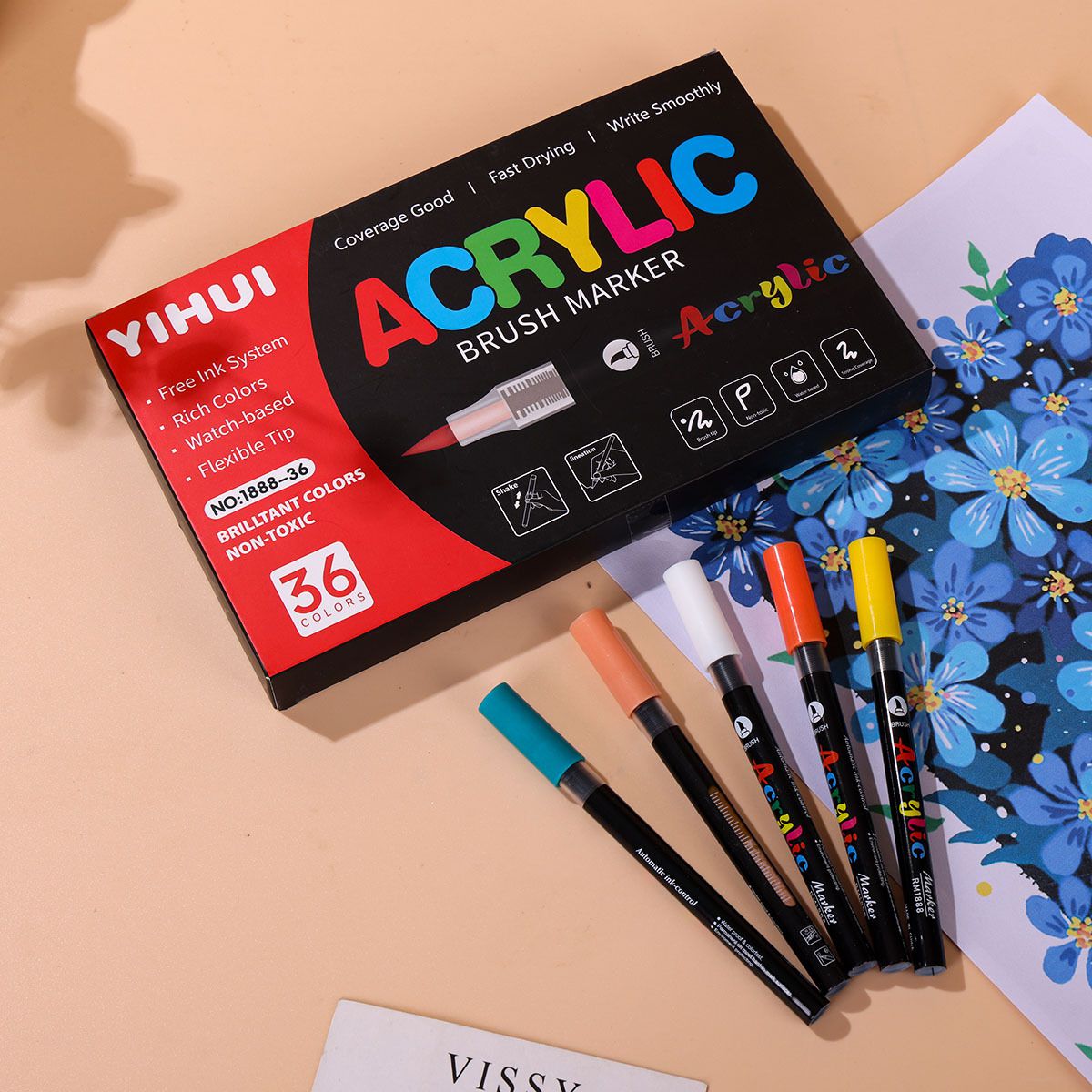 12-60 Farben Acryl-Marker-Stif – Embroidery Egg Bewertung und Preis