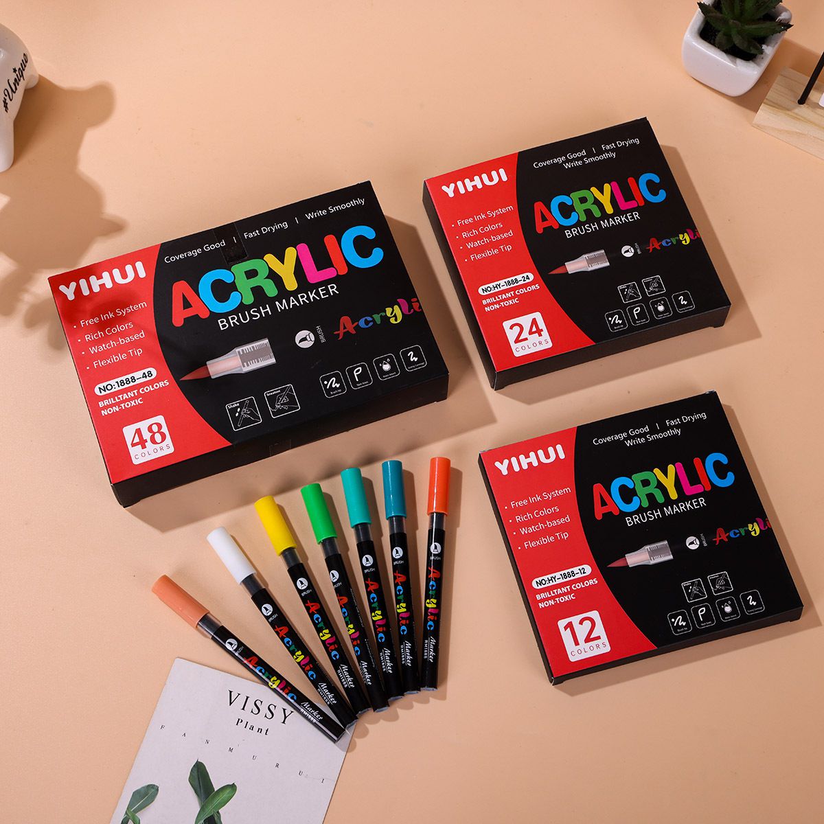 12-60 Farben Acryl-Marker-Stif – Embroidery Egg Bewertung und Preis