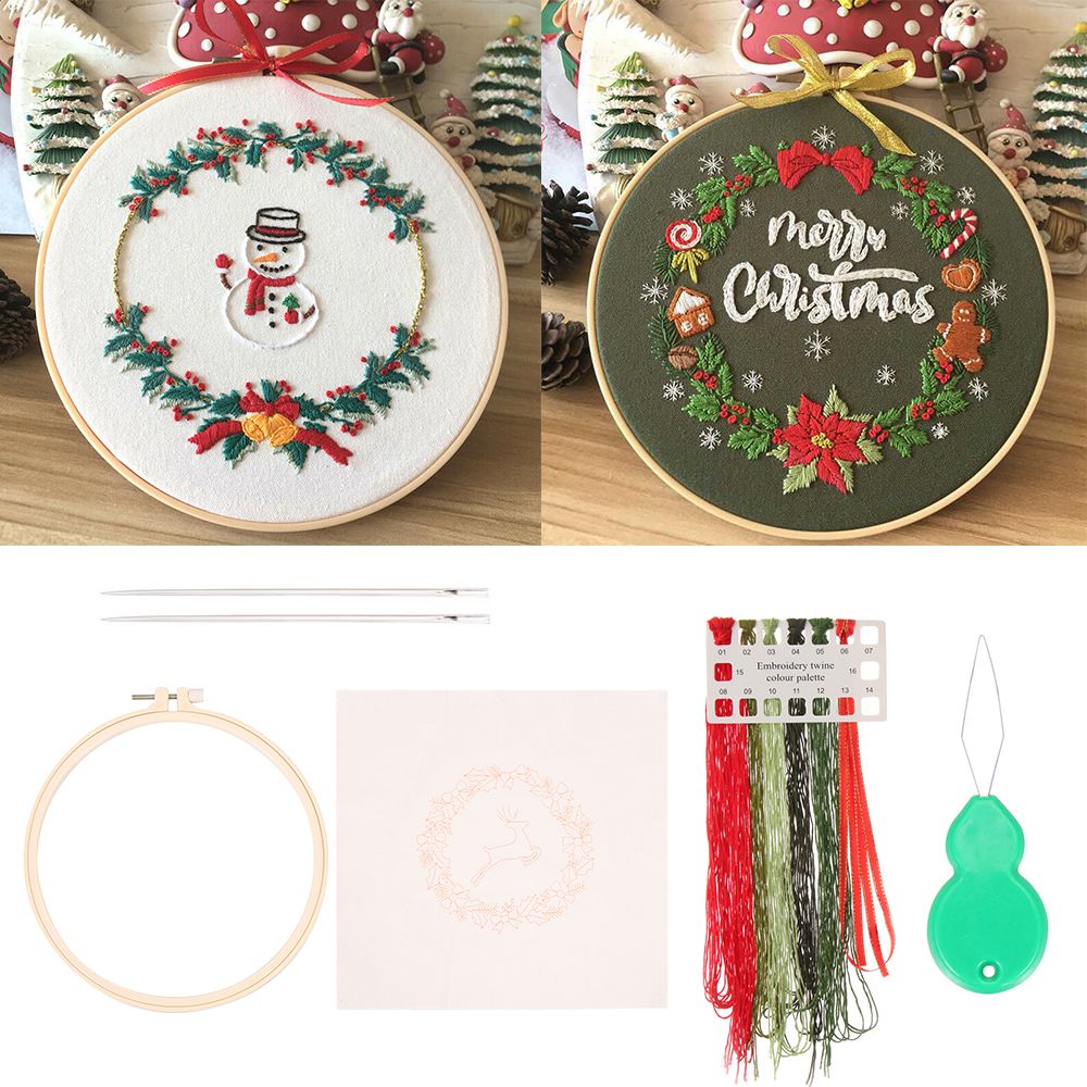Kunst Nähen Zubehör Nadel Fade – Embroidery Xmas Kits Bewertung und Preis