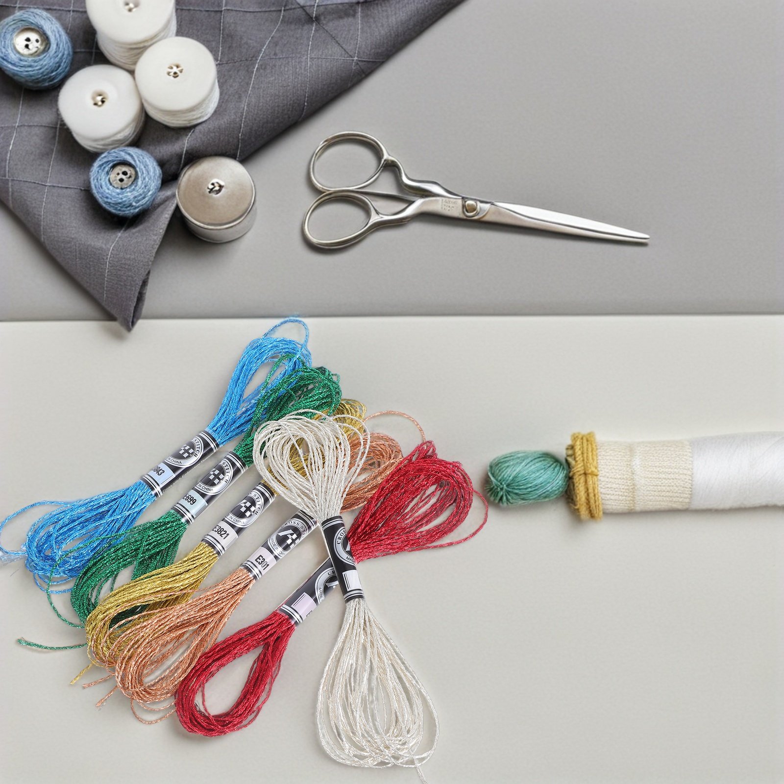 6 Stück luxuriöse metallische  – Embroidery Floss Bewertung und Preis