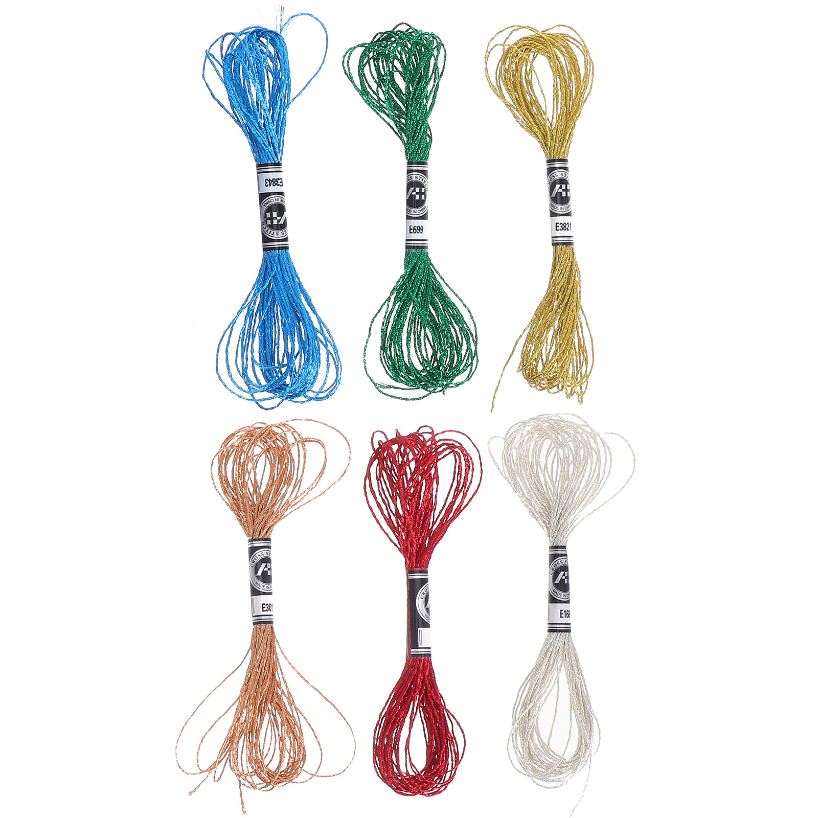 6 Stück luxuriöse metallische  – Embroidery Floss Bewertung und Preis
