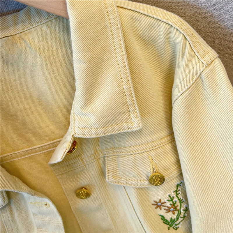 Koreanische Vintage-Blumenstic – Embroidery Yellow Flower Bewertung und Preis