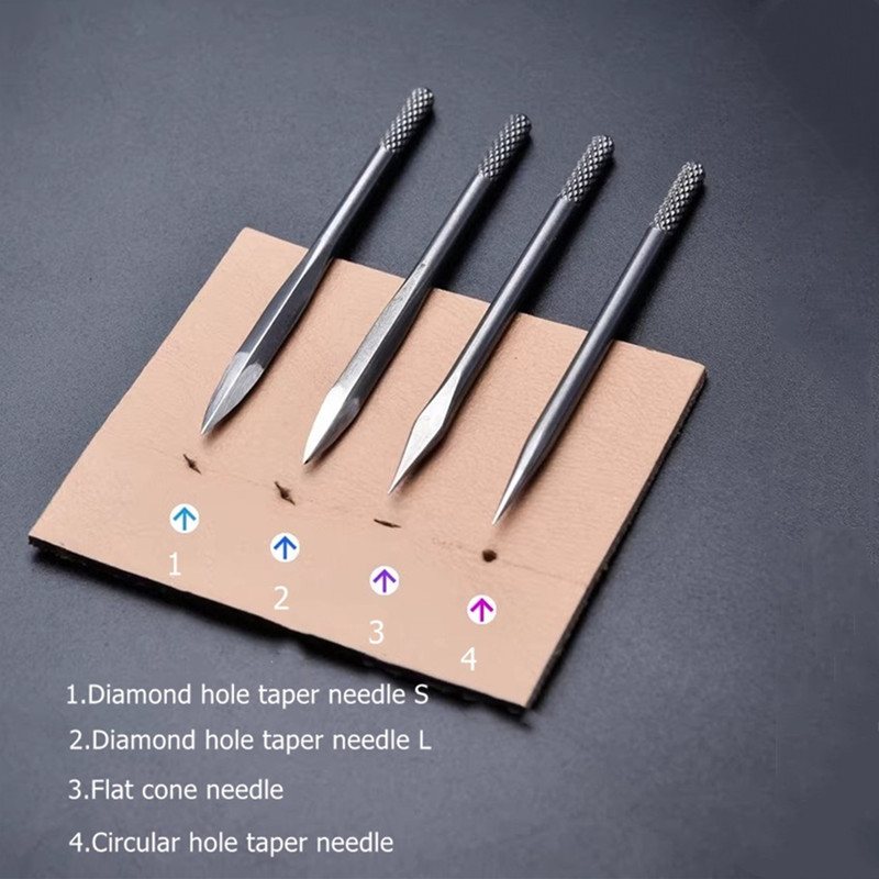 4-in-1 Leder-Stanzset mit Holz – Punch Needle Handle Bewertung und Preis