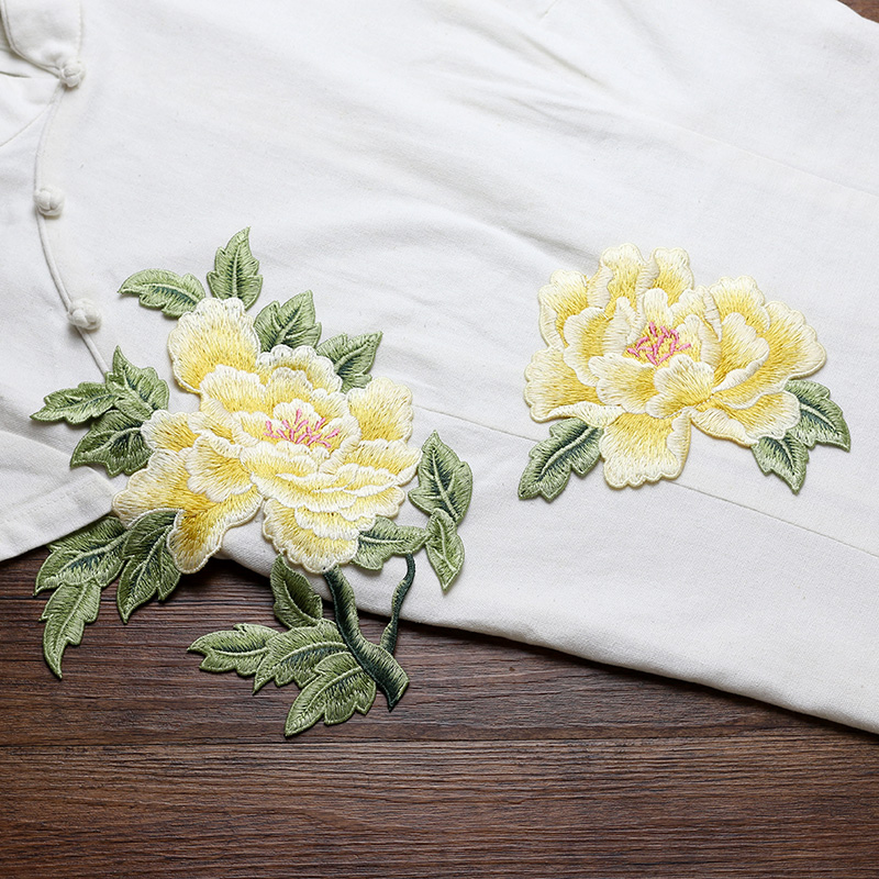 1 Paar rote, rosa, gelbe Stick – Embroidery Yellow Flower Bewertung und Preis
