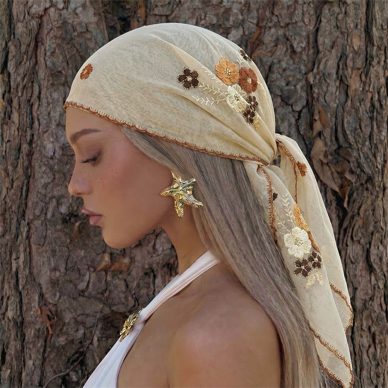 Luxuriöser Transparenter Mesh- – Embroidery Shawl Bewertung und Preis