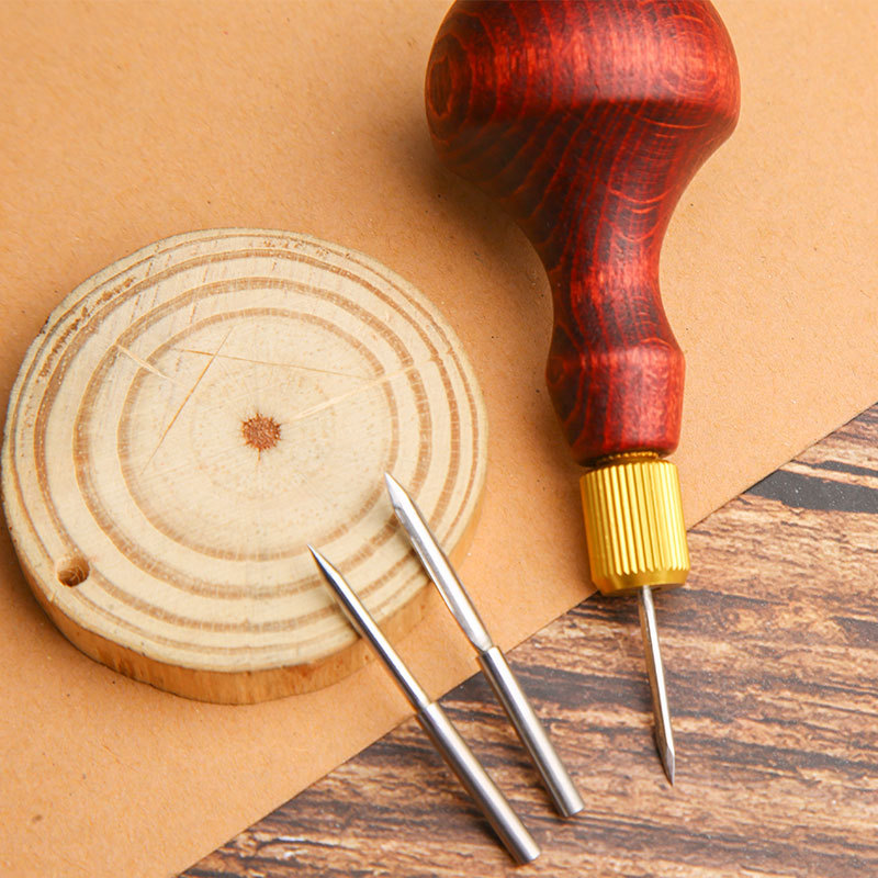 1Set DIY Leder Punch Ahle Holz – Punch Needle Handle Bewertung und Preis