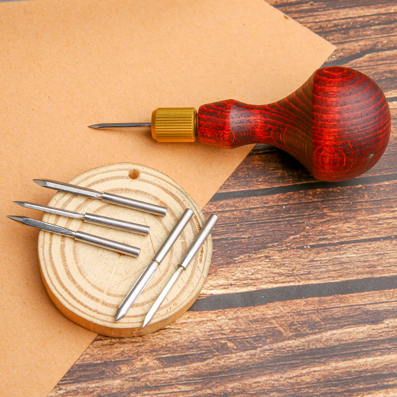 1Set DIY Leder Punch Ahle Holz – Punch Needle Handle Bewertung und Preis