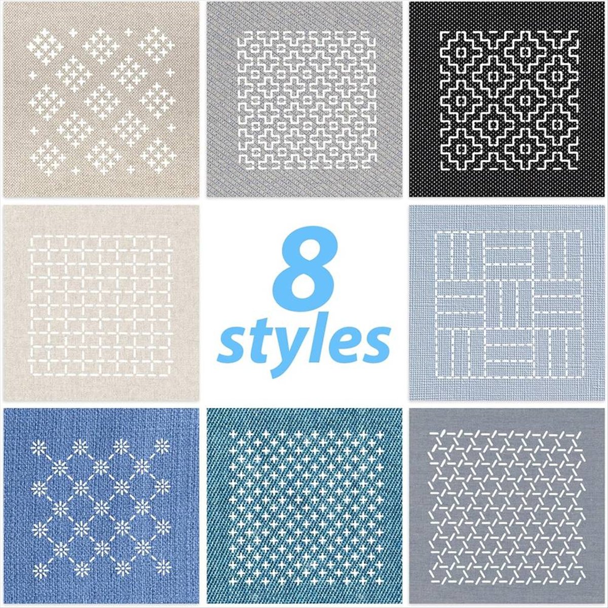 BHBL 24-teiliges Kunststoff-Sc – Embroidery X Pattern Bewertung und Preis
