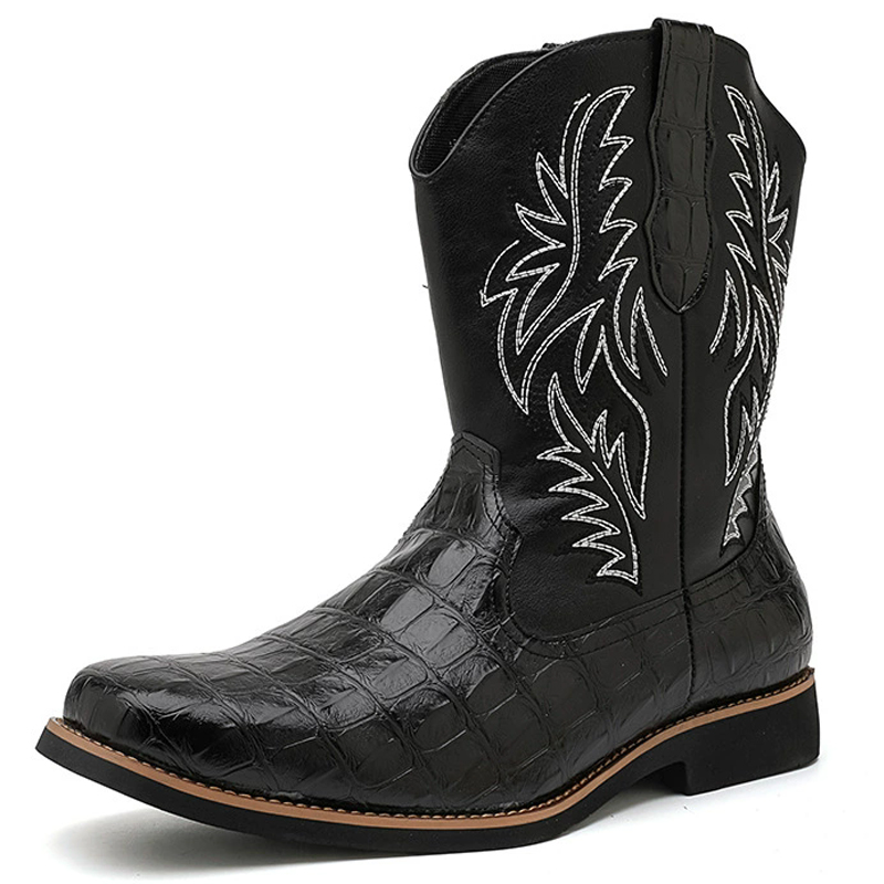 Retro Western Cowboy Stiefel m – Embroidery Fabric Bewertung und Preis