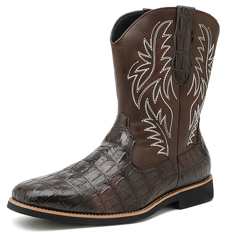 Retro Western Cowboy Stiefel m – Embroidery Fabric Bewertung und Preis