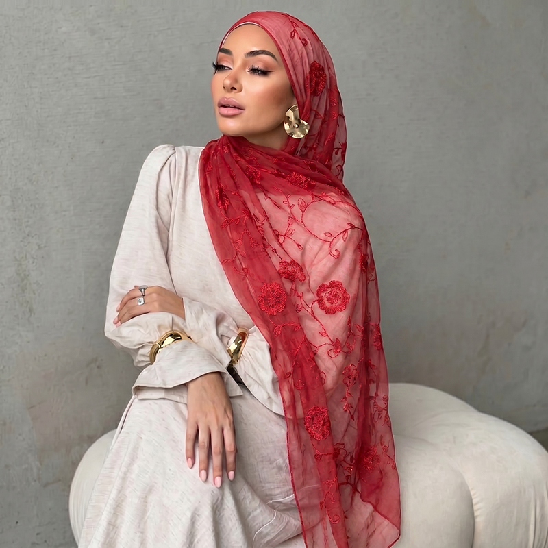Blumenstickerei Muslimischer H – Embroidery Shawl Bewertung und Preis