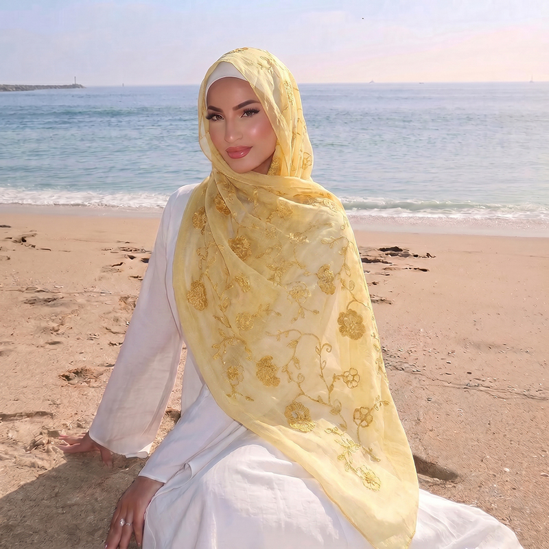 Blumenstickerei Muslimischer H – Embroidery Shawl Bewertung und Preis