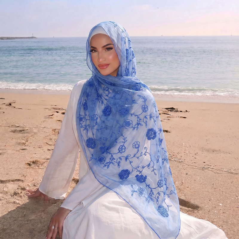 Blumenstickerei Muslimischer H – Embroidery Shawl Bewertung und Preis