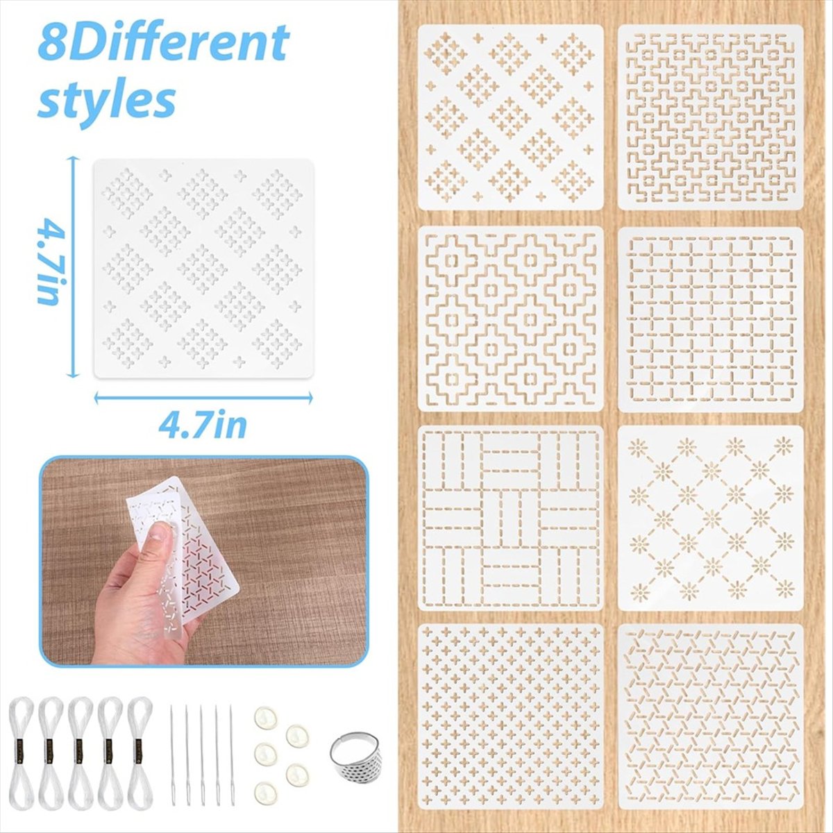 AT16 24-teiliges Kunststoff-Sc – Embroidery X Pattern Bewertung und Preis