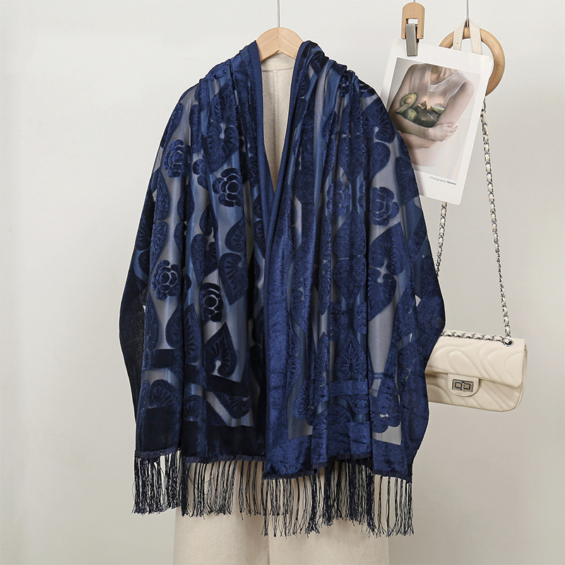 2024 Luxus Seide Stickerei Blu – Embroidery Shawl Bewertung und Preis