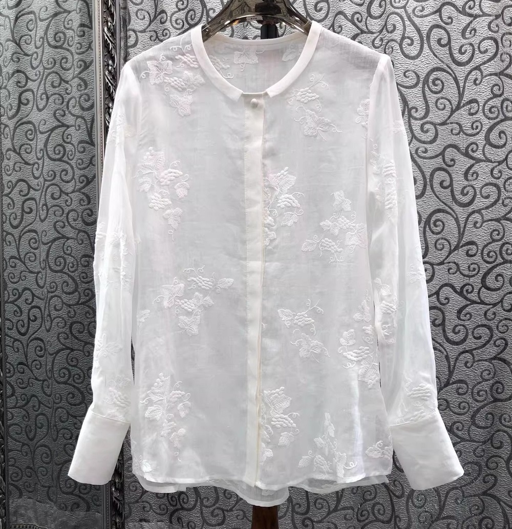 Hochwertige Neue Modische Blus – Embroidery Yellow Flower Bewertung und Preis