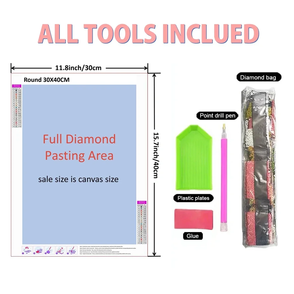 Rahmenloses 5D DIY Diamantmale – Embroidery For Beginners Bewertung und Preis