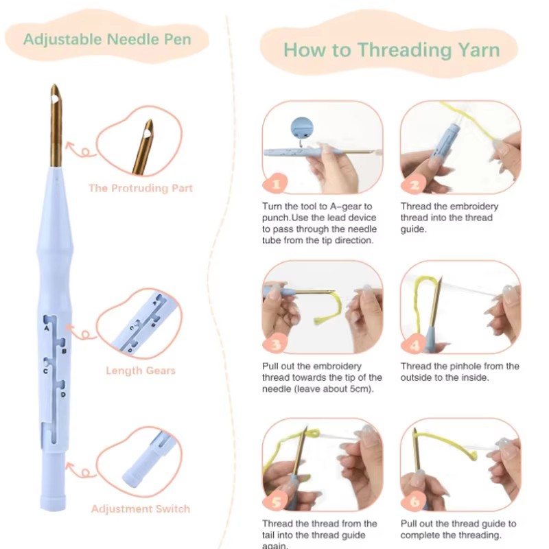 Blumenstrauß Punch-Needle-Stic – Punch Needle Handle Bewertung und Preis