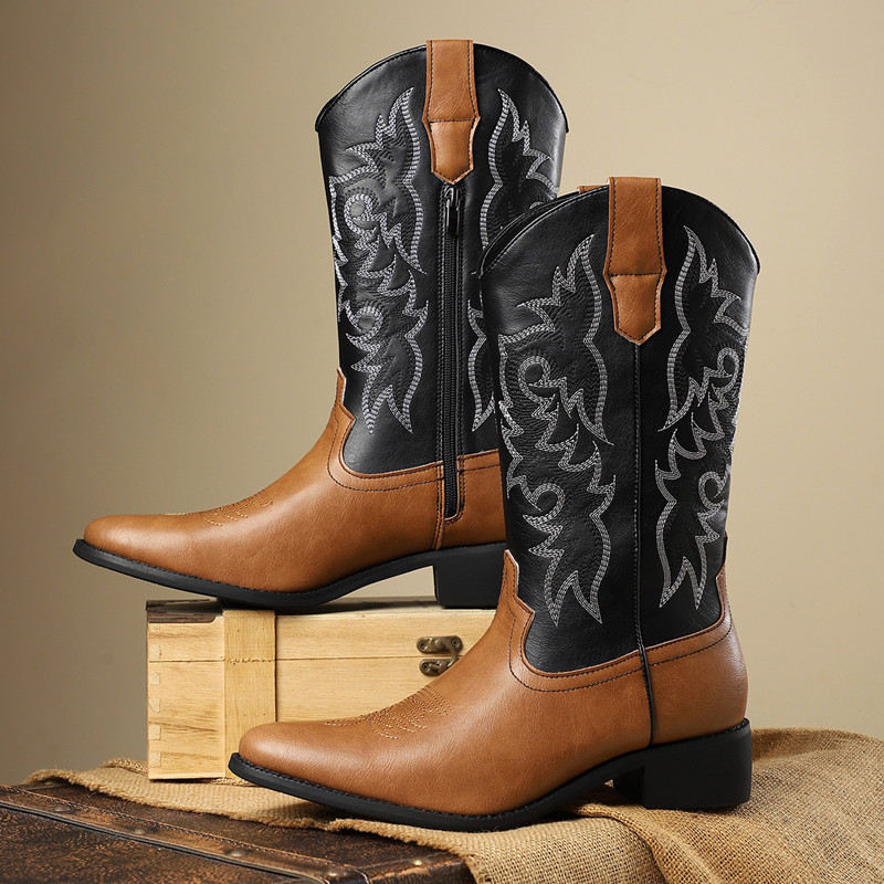 NEUE Herren Hohe Stiefel mit S – Embroidery Fabric Bewertung und Preis