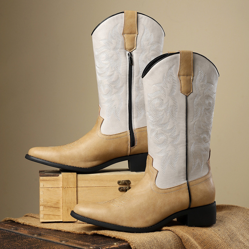 NEUE Herren Hohe Stiefel mit S – Embroidery Fabric Bewertung und Preis