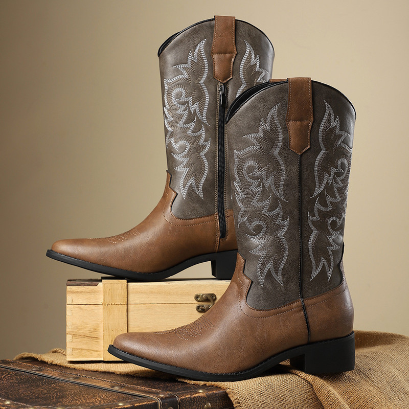 NEUE Herren Hohe Stiefel mit S – Embroidery Fabric Bewertung und Preis