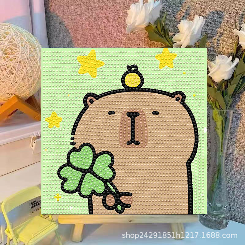 Cartoon Capibala Kristall-Diam – Embroidery Service Bewertung und Preis
