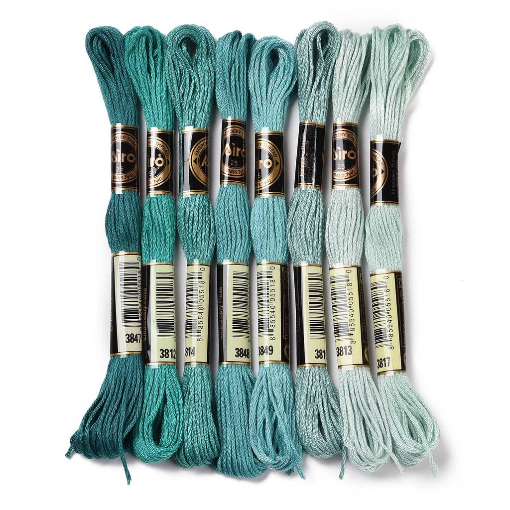 1 Set 8 Stränge 0,5mm 6-fädige – Embroidery Floss Bewertung und Preis