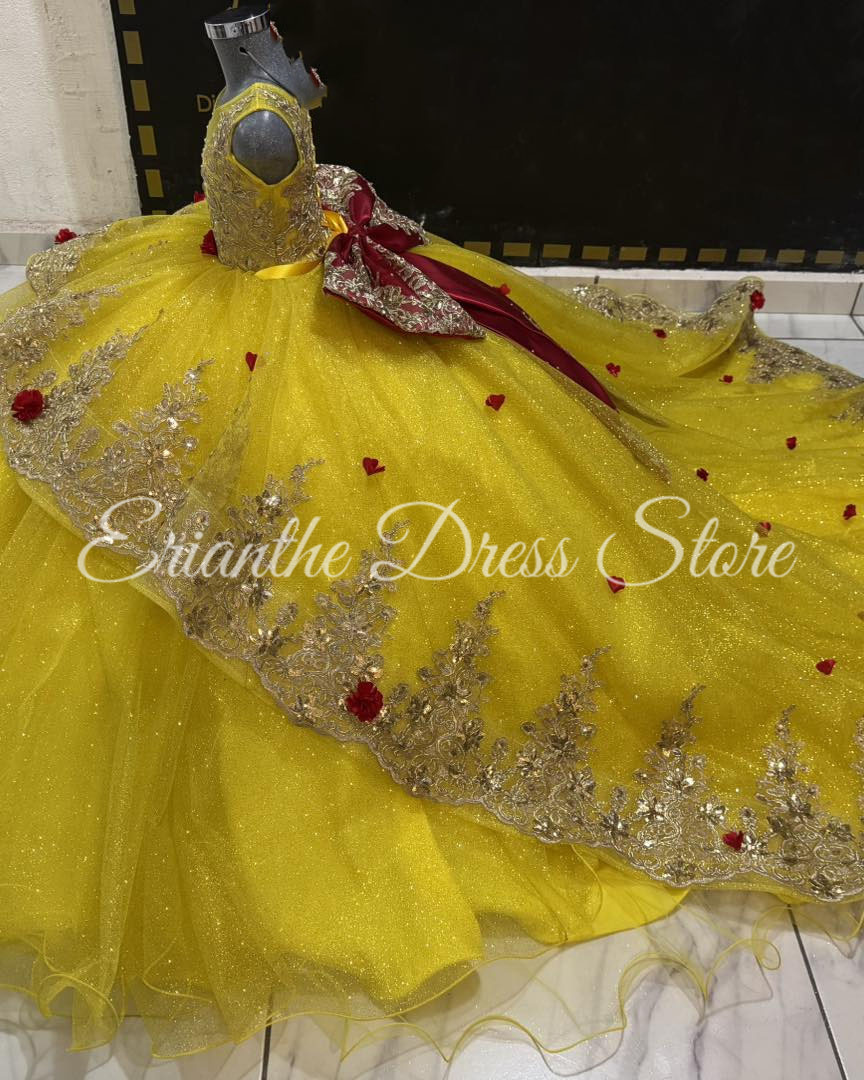 Gelbes Blumenmädchenkleid für  – Embroidery Yellow Flower Bewertung und Preis